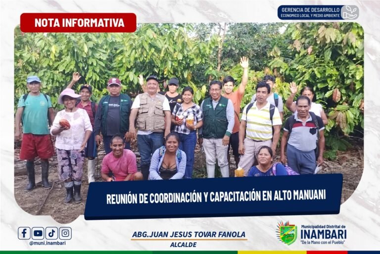 𝗥𝗲𝘂𝗻𝗶ó𝗻 𝗱𝗲 𝗖𝗼𝗼𝗿𝗱𝗶𝗻𝗮𝗰𝗶ó𝗻 𝘆 𝗖𝗮𝗽𝗮𝗰𝗶𝘁𝗮𝗰𝗶ó𝗻 𝗲𝗻 𝗔𝗹𝘁𝗼 𝗠𝗮𝗻𝘂𝗮𝗻𝗶