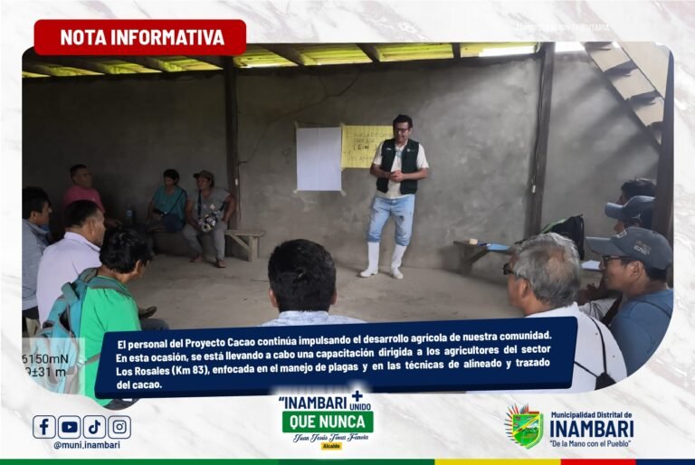 𝗖𝗔𝗣𝗔𝗖𝗜𝗧𝗔𝗖𝗜Ó𝗡 𝗦𝗢𝗕𝗥𝗘 𝗣𝗟𝗔𝗚𝗔𝗦, 𝗧É𝗖𝗡𝗜𝗖𝗔𝗦 𝗗𝗘 𝗔𝗟𝗜𝗡𝗘𝗔𝗗𝗢 𝗬 𝗧𝗥𝗔𝗭𝗔𝗗𝗢 𝗗𝗘 𝗖𝗔𝗖𝗔𝗢 𝗘𝗡 𝗘𝗟 𝗦𝗘𝗖𝗧𝗢𝗥 𝗟𝗢𝗦 𝗥𝗢𝗦𝗔𝗟𝗘𝗦 – 𝗞𝗠 𝟴𝟯